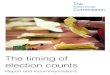 The Timing of Election Counts - Electoral Commission Report