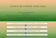 Steps in Thesis Writing