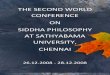 2nd World Conference on Siddha Philosophy, Chennai