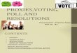 Voting, Poll and Resolutions