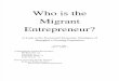 Who is the Migrant Entrepreneur