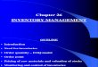 Chapter 29 Inventory Management