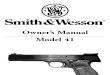 Smith & Wesson Manual - Model 41