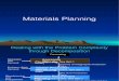 Materials Planning - Forecasting