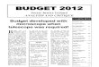 Social Justice Ireland Budget 2012 Analysis and Critique