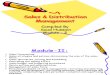 Sales & Distribution Management - Module 2
