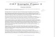 CAT Sample Paper 2