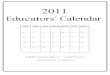 Educators Calendar 2011