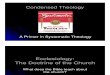 Condensed Theology, Lecture 43, Ecclesiology 04, Structure & Mission