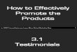 How to Effectively Promote the Products