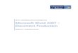 Word 2007 - Document Production