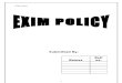 EXIM Policy Project-1