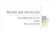 Micro Air Vehicles Seminar1