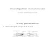 Nanoscale Investigation-x Ray Diffraction