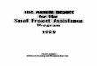 Peace Corps Small Project Assistance Program USAID Annual Report 1988