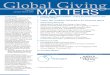 Global Giving Matters Jan.-March 2006 Issue 25