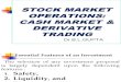 Stock Market Operations and Derivative Trading