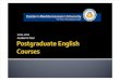 Postgraduate English Ppt