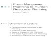 From Manpower Planning to Human Resource Planning
