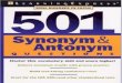 501 Synonyms,Antonyms