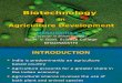 Biotechnology in Agriculture Development by KS Manjunath