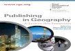 Publishing in Geography: A Guide for New Researchers
