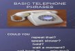 Basic Telephone Phrases