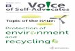 Voice of Self-Advocates 18 - Protection of Environment and Recycling