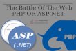 The Battle Of The Web -  PHP OR ASP.NET