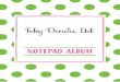 Toby Dondis Notepad Album