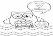 Harvest owl coloring page