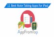 Top 11 best ipad note taking apps