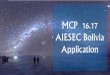 AIESEC Bolivia - MCP 16-17 Application Booklet