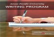 Writing Program Overview and Lexicon