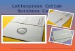 Letterpress cotton business cards services