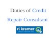 RL Kramer LLC - Duties of Credit Repair Consultant