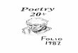 Poetry 20 plus folio 1987 Teesside Poets