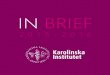 Karolinska Institutet - In brief 2015-16