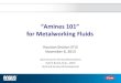 “Amines 101” for Metalworking Fluids