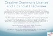 Creative Commons License and Financial Disclaimer