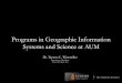 Programs in Geographic Information Systems and Science at AUM