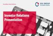 Investor Relations Presentation October 2016