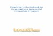 Employer's Guidebook to Developing a Successful Internship Program