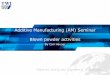 Additive Manufacturing (AM) Seminar Blown powder activities