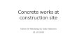 Concrete works at construction site