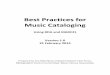 Best Practices for Music Cataloging – version 1.0, 2/21/14