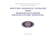 motor vehicle dealer and manufacturer regulation manual
