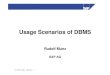 Usage Scenarios of DBMS