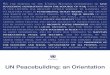 UN Peacebuilding: an Orientation