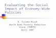 Macroeconomic Analysis within a General Equilibrium Framework